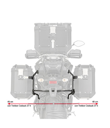 Βάσεις πλαϊνών βαλιτσών  PL2139CAM_TRACER 900/GT 2018-19 Yamaha GIVI