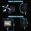 ΠΡΟΒΟΛΑΚΙΑ ΜΗΧΑΝΗΣ ΖΕΥΓΟΣ 20 CREE LED 60W WATERPROOF IP67 OEM