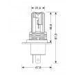 LAMPA HALO H4 LED 4 LED 20W 9-32V 2 TEM. 