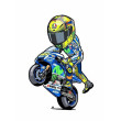 MOTO ROSSI 46 VR46 ΑΥΤΟΚΟΛΛΗΤΟ ΣΜΑΛΤΟΥ 