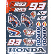 ΑΥΤΟΚΟΛΛΗΤΑ HONDA MOTO GP MARC MARQUEZ STICKER COLLECTION