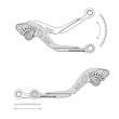 BARRACUDA ΡΥΘΜΙΖΟΜΕΝΕΣ ΜΑΝΕΤΕΣ ΑΛΟΥΜΙΝΙΟΥ B-LUX LEVERS KIT KAWASAKI Er6-N (2005-2008)