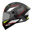 MT STINGER 2 CHESTE C0 ΚΡΑΝΟΣ FULL FACE BLACK/ WHITE/ FLUO MATT