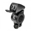 LAMPA ΔΙΠΛΟΣ TREK 12/24V AΔΙΑΒΡΟΧΟΣ ΦΟΡΤΙΣΤΗΣ USB ΜΕ ΒΑΣΗ ΣΤΗΡΙΞΗΣ ΤΙΜΟΝΙΟΥ 21>32MM 