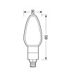 AGVPRO LUM-225 ΦΛΑΣ ΜΗΧΑΝΗΣ LED (65 x 28 mm) ΜΑΥΡΟ ΜΕ ΔΙΑΦΑΝΗ ΤΖΑΜΑΚΙ 