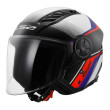 LS2 AIRFLOW II OF616 ΚΡΑΝΟΣ JET RUSH WHITE/BLUE/RED