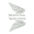 HONDA ΑΥΤΟΚΟΛΛΗΤΟ ΣΗΜΑ 3D 2 ΤΕΜΑΧΙΑ SILVER 