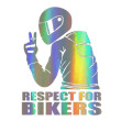 RESPECT FOR BIKERS ΑΥΤΟΚΟΛΛΗΤΟ ΙΡΙΔΙΟΥ