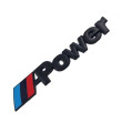 BMW POWER ΜΕΤΑΛΛΙΚΟ ΑΥΤΟΚΟΛΛΗΤΟ ΣΗΜΑ ΑΛΟΥΜΙΝΙΟΥ BLACK