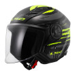 LS2 AIRFLOW II OF616 ΚΡΑΝΟΣ JET BRUSH BLACK HV YELLOW