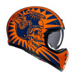HJC V60 FLAME MC27 ΚΡΑΝΟΣ ΜΗΧΑΝΗΣ KEVLAR OFF ROAD VINTAGE ORANGE BLUE