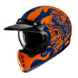 HJC V60 FLAME MC27 ΚΡΑΝΟΣ ΜΗΧΑΝΗΣ KEVLAR OFF ROAD VINTAGE ORANGE BLUE