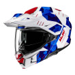 HJC i80 ROKI MC21 ΚΡΑΝΟΣ FLIP UP ENDURO ΜΕ ΓΕΙΣΟ WHITE RED BLUE 