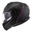 LS2 FF908 STROBE II LUX ΚΡΑΝΟΣ ΜΗΧΑΝΗΣ FLIP UP ΓΥΝΑΙΚΕΙΟ MATT BLACK PINK