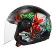 LS2 AIRFLOW II OF616 HAPPY DREAMS ΚΡΑΝΟΣ JET BLACK RED 