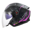 LS2 INFINITY II OF603 LOTUS ΚΡΑΝΟΣ JET MATT BLACK PINK