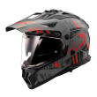 LS2 PIONEER II MX702 CRAZY ΚΡΑΝΟΣ ADVENTURE RED GREY