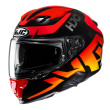 HJC F71 BARD MC1 ΚΡΑΝΟΣ FULL FACE BLACK RED