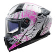 LS2 VECTOR II FF811 DARFLO ΚΡΑΝΟΣ FULL FACE ΓΥΝΑΙΚΕΙΟ WHITE PINK