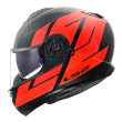 LS2 FF908 STROBE II CODE ΚΡΑΝΟΣ ΜΗΧΑΝΗΣ FLIP UP MATT RED BLACK