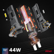 AMIO H7 ΛΑΜΠΕΣ LED CSP X4 SERIES AVIATOR PLUG & PLAY 12V 44W 6500K 3.936LM 2 ΤΕΜ. 