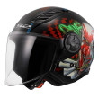 LS2 AIRFLOW II OF616 HAPPY DREAMS ΚΡΑΝΟΣ JET BLACK RED 