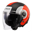 ΚΡΑΝΟΣ JET LS2 CLASSY OF620 CLASSY DISCO MATT BLACK/WHITE/RED