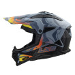 LS2 FAST II MX708 WASH ΚΡΑΝΟΣ OFF-ROAD MATT GREY YELLOW