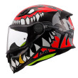 LS2 FF812 KID ΠΑΙΔΙΚΟ ΚΡΑΝΟΣ FULL FACE PUNK GLOSS GREY/ RED