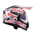 LS2 PIONEER II MX702 FANTASY ΚΡΑΝΟΣ ADVENTURE MATT WHITE RED BLUE