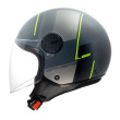 LS2 SPHERE LUX II OF558 FIRM ΚΡΑΝΟΣ JET MATT TITANIUM FLUO
