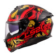 LS2 STREAM II FF808 DRAKO ΚΡΑΝΟΣ FULL FACE BLACK RED 
