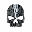HARLEY DAVIDSON SKULL ΜΕΤΑΛΛΙΚΟ ΑΥΤΟΚΟΛΛΗΤΟ ΣΗΜΑ ΑΛΟΥΜΙΝΙΟΥ 