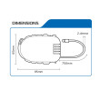 OXFORD RETRA CABLE ΚΛΕΙΔΑΡΙΑ ΚΡΑΝΟΥΣ 75CM BLACK