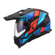 LS2 PIONEER II MX702 BLOCK ΚΡΑΝΟΣ ADVENTURE MATT BLACK RED BLUE