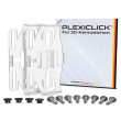 PLEXICLICK® V1 3D ΠΛΑΙΣΙΑ ΠΙΝΑΚΙΔΑΣ ΠΛΕΞΙΓΚΛΑΣ ΔΙΑΦΑΝΑ ΓΙΑ 2 ΠΙΝΑΚΙΔΕΣ 110MM