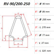 ΦΙΛΤΡΟ ΑΕΡΟΣ DNA RV-SERIES UNIVERSAL CLAMP ON ID 90 MM / 200 MM