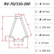ΦΙΛΤΡΟ ΑΕΡΟΣ DNA RV-SERIES UNIVERSAL CLAMP ON ID 70 MM / 200 MM
