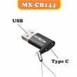 MOXOM CB144 ΠΡΟΣΑΡΜΟΓΕΑΣ ΦΟΡΤΙΣΗΣ USB 3.0 ΑΡΣΕΝΙΚΟ TYPE-C ΘΗΛΥΚΟ