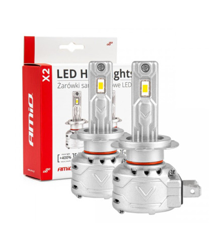 AMIO H7 X2 SERIES ΛΑΜΠΕΣ LED 10-16V 72W 6.500K 7920LM CANBUS (ΑΝΕΜΙΣΤΗΡΑΚΙ) 2ΤΕΜ.