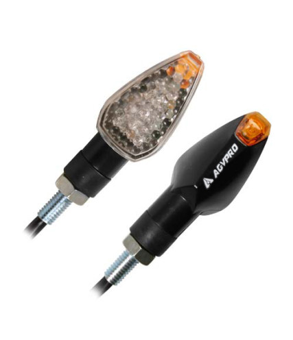 AGVPRO LUM-225 ΦΛΑΣ ΜΗΧΑΝΗΣ LED (65 x 28 mm) ΜΑΥΡΟ ΜΕ ΔΙΑΦΑΝΗ ΤΖΑΜΑΚΙ 