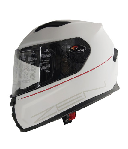 ΚΡΑΝΟΣ FULL FACE ZEN ZN-820 GLOSS WHITE RED