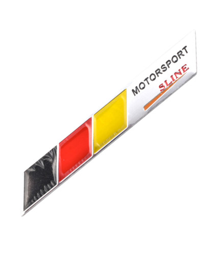 MOTORSPORT SLINE ΜΕΤΑΛΛΙΚΟ ΑΥΤΟΚΟΛΛΗΤΟ ΣΗΜΑ ΑΛΟΥΜΙΝΙΟΥ 