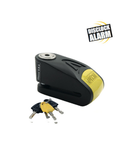 ΚΛΕΙΔΑΡΙΑ ΔΙΣΚΟΦΡΕΝΟΥ AUVRAY MOTO DISC-LOCK ALARM INOX B-LOCK 14 BLACK/YELLOW