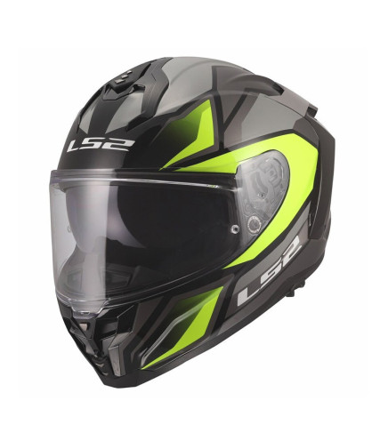 LS2 CHALLENGER II FF817 ΚΡΑΝΟΣ FULL FACE VIPER GREY H-V YELLOW