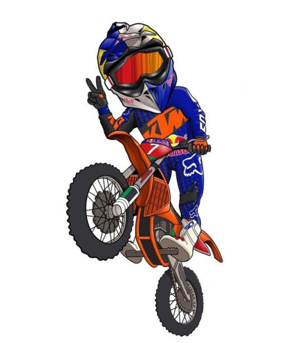 ΜΟΤΟ KTM RIDER ENDURO ΑΥΤΟΚΟΛΛΗΤΟ ΣΜΑΛΤΟΥ 