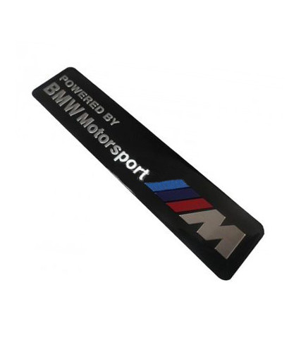 POWERED BY BMW MOTORSPORT ΜΕΤΑΛΛΙΚΟ ΑΥΤΟΚΟΛΛΗΤΟ ΣΗΜΑ ΑΛΟΥΜΙΝΙΟΥ 