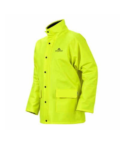 ANORAK ΝΙΤΣΕΡΑΔΑ ΑΔΙΑΒΡΟΧΟ ΜΠΟΥΦΑΝ FLUO YELLOW