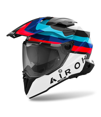 ΚΡΑΝΟΣ FULL FACE ENDURO AIROH COMMANDER II DOOM GLOSS BLACK RED BLUE