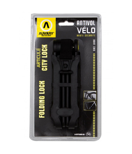 AUVRAY ANTIVOL VELO CITY LOCK ACL-85 ΠΤΥΣΣΟΜΕΝΗ ΚΛΕΙΔΑΡΙΑ ΠΟΔΗΛΑΤΟΥ 85CM 